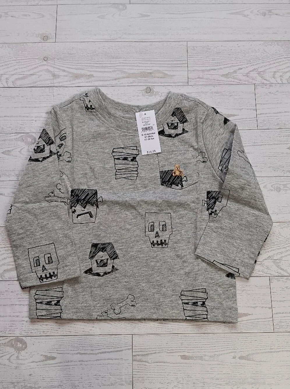 Lot Of 4 Baby Gap Boy's Graphic Print Long Sleeve Shirt 100% Cotton Size 6-12 M